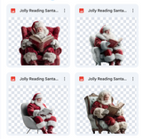Magical Jolly Reading Santa Model Overlays