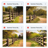 Summer Fence Background Bundle