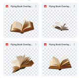 Magical Flying Book Overlays