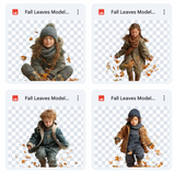 Magical Fall Leave Model Overlays
