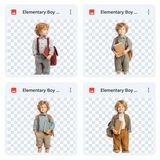 Magical Elementary Boy Model Overlays