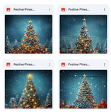 Festive Pines Background Bundle