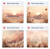 Boho Desert Studio Background Bundle