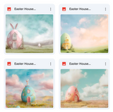 Easter House Background Bundle