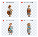 Magical Elementary Girl Model Overlays