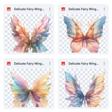 Magical Delicate Fairy Wings Overlays