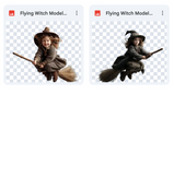 Magical Flying Witch Model Overlays