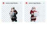 Magical Santa Sign Model Overlays