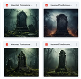 Ultimate Haunted Tombstone Background Bundle