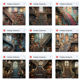 Ultimate Holiday Cluttered Stairs Background Bundle