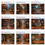 Ultimate Halloween Lane Background Bundle
