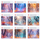 Ultimate Candy Corn Forest Background Bundle