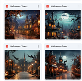 Ultimate Halloween Town Background Bundle
