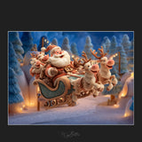 Magical Claymation Flying Santa Overlays