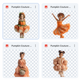 Magical Pumpkin Couture Model Overlays