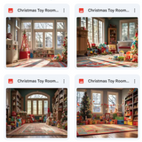 Christmas Toy Room Background Bundle