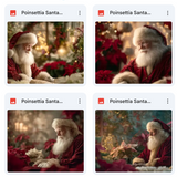 Poinsettia Santa Background Bundle