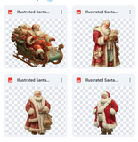 Magical Illustrated Santa Overlays