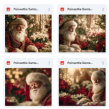 Poinsettia Santa Background Bundle