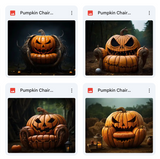 Pumpkin Chair Background Bundle