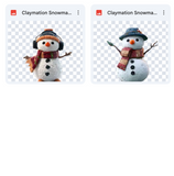 Magical Claymation Snowman Overlays