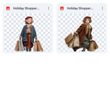 Magical Holiday Shopper Model Overlays