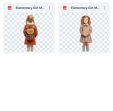 Magical Elementary Girl Model Overlays