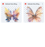 Magical Delicate Fairy Wings Overlays