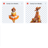 Magical Candy Corn Couture Model Overlays
