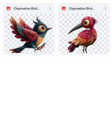 Magical Claymation Bird Overlays
