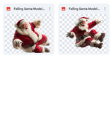 Magical Falling Santa Model Overlays