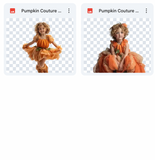 Magical Pumpkin Couture Model Overlays