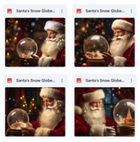 Santa Snow Globe Background Bundle
