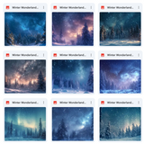 Ultimate Winter Wonderland Background Bundle
