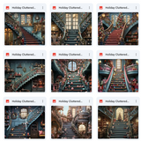 Ultimate Holiday Cluttered Stairs Background Bundle