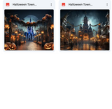 Ultimate Halloween Town Background Bundle