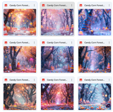 Ultimate Candy Corn Forest Background Bundle