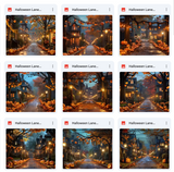 Ultimate Halloween Lane Background Bundle