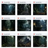 Ultimate Haunted Path Background Bundle