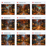 Ultimate Halloween Lane Background Bundle