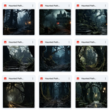 Ultimate Haunted Path Background Bundle