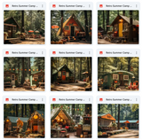 Ultimate Retro Summer Camp Background Bundle