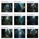 Ultimate Haunted Path Background Bundle