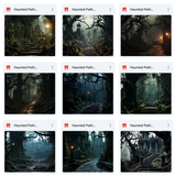 Ultimate Haunted Path Background Bundle