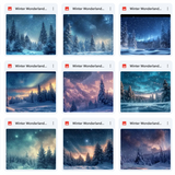 Ultimate Winter Wonderland Background Bundle