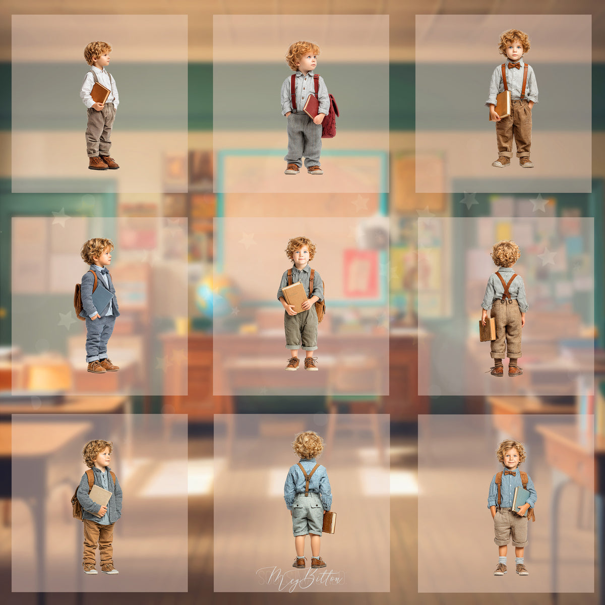 Magical Elementary Boy Model Overlays