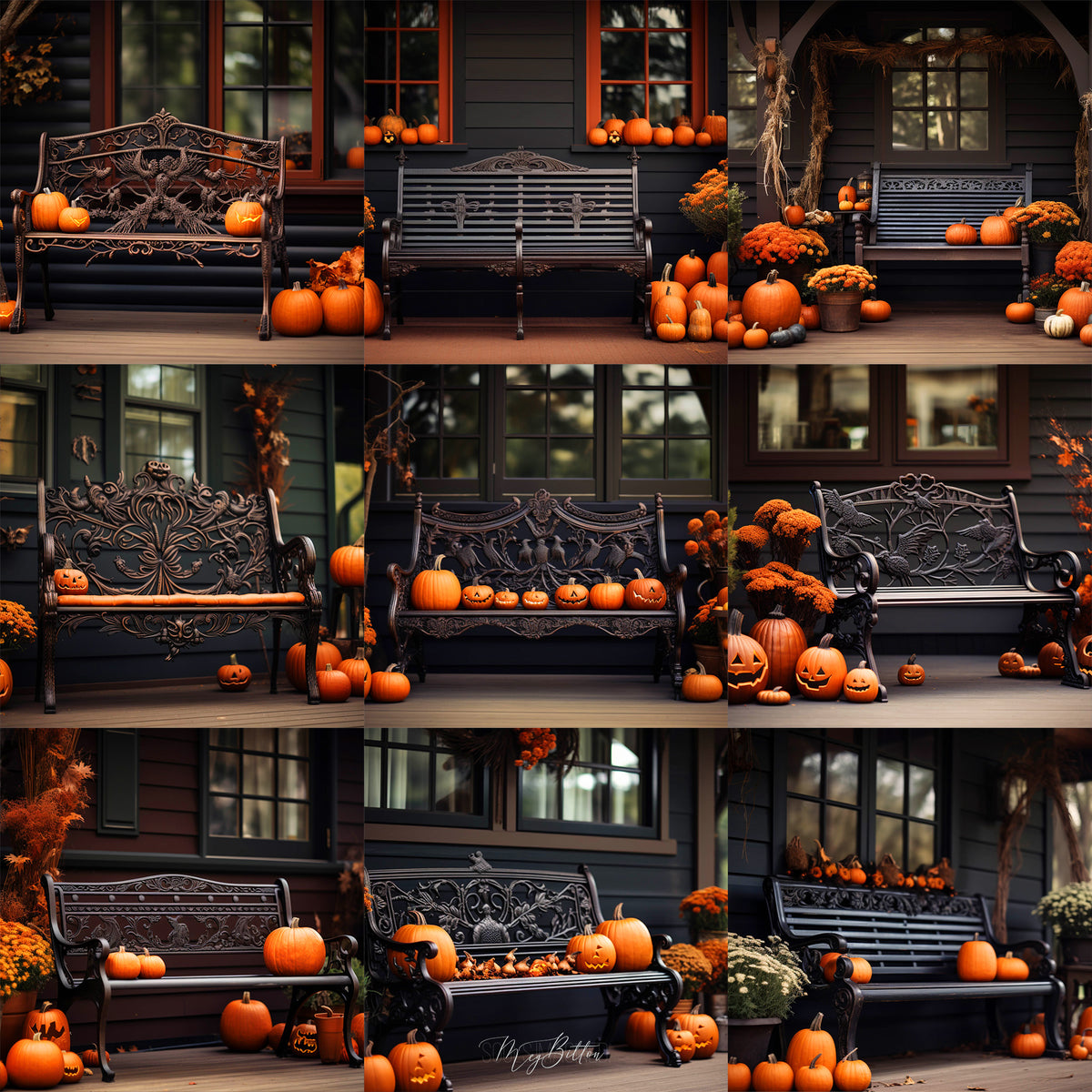 Harvest Bench Background Bundle