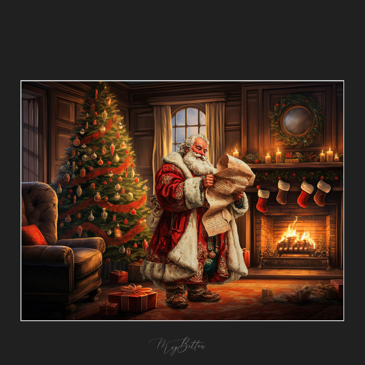 Magical Illustrated Santa Overlays