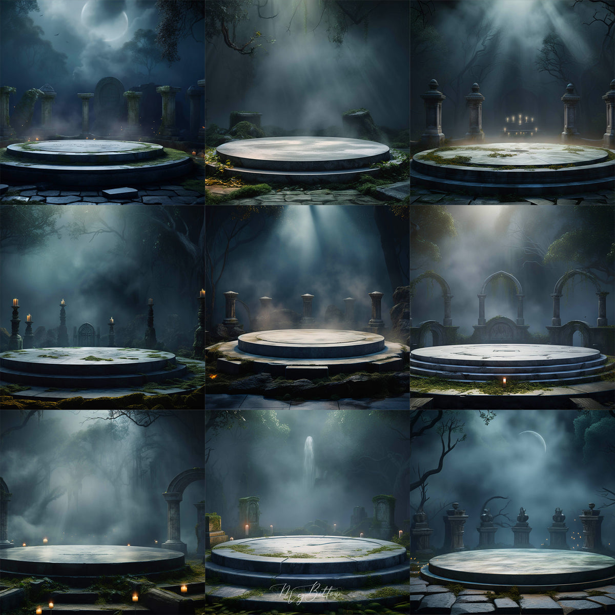 Cemetery Stage Background Bundle