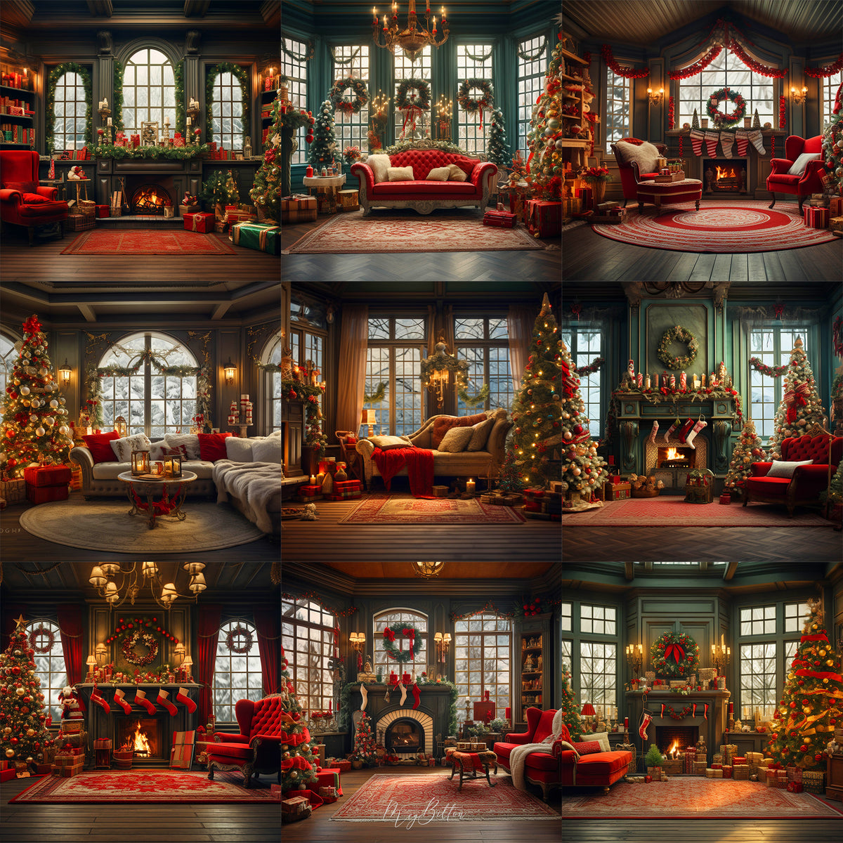 Ultimate Holiday Living Room Background Bundle